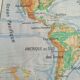Old school map of the American continent by Vidal Lablache