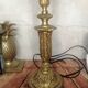 Lampe ancienne art déco en laiton avec globe étoile