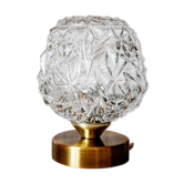Lampe verre ciselé vintage