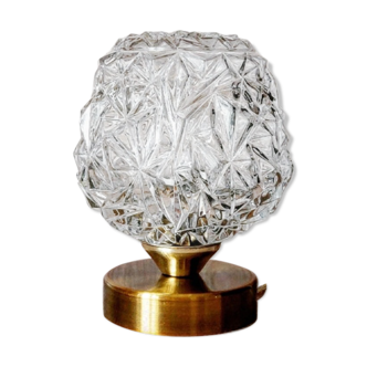 Vintage chiseled glass lamp