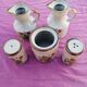 Set oil vinegar salt pepper mustard in ceramic