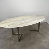 Oval marble table from the 70s