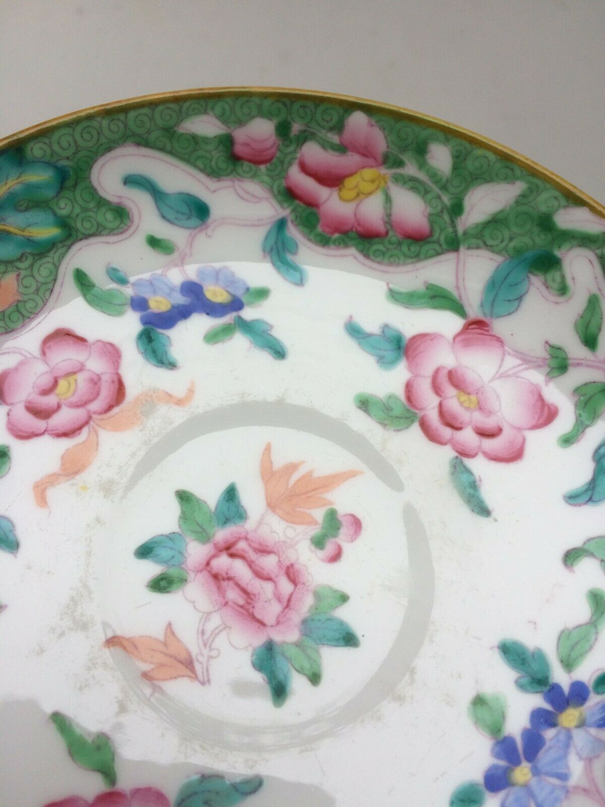 Minton 19th-century English porcelain flower under-cup