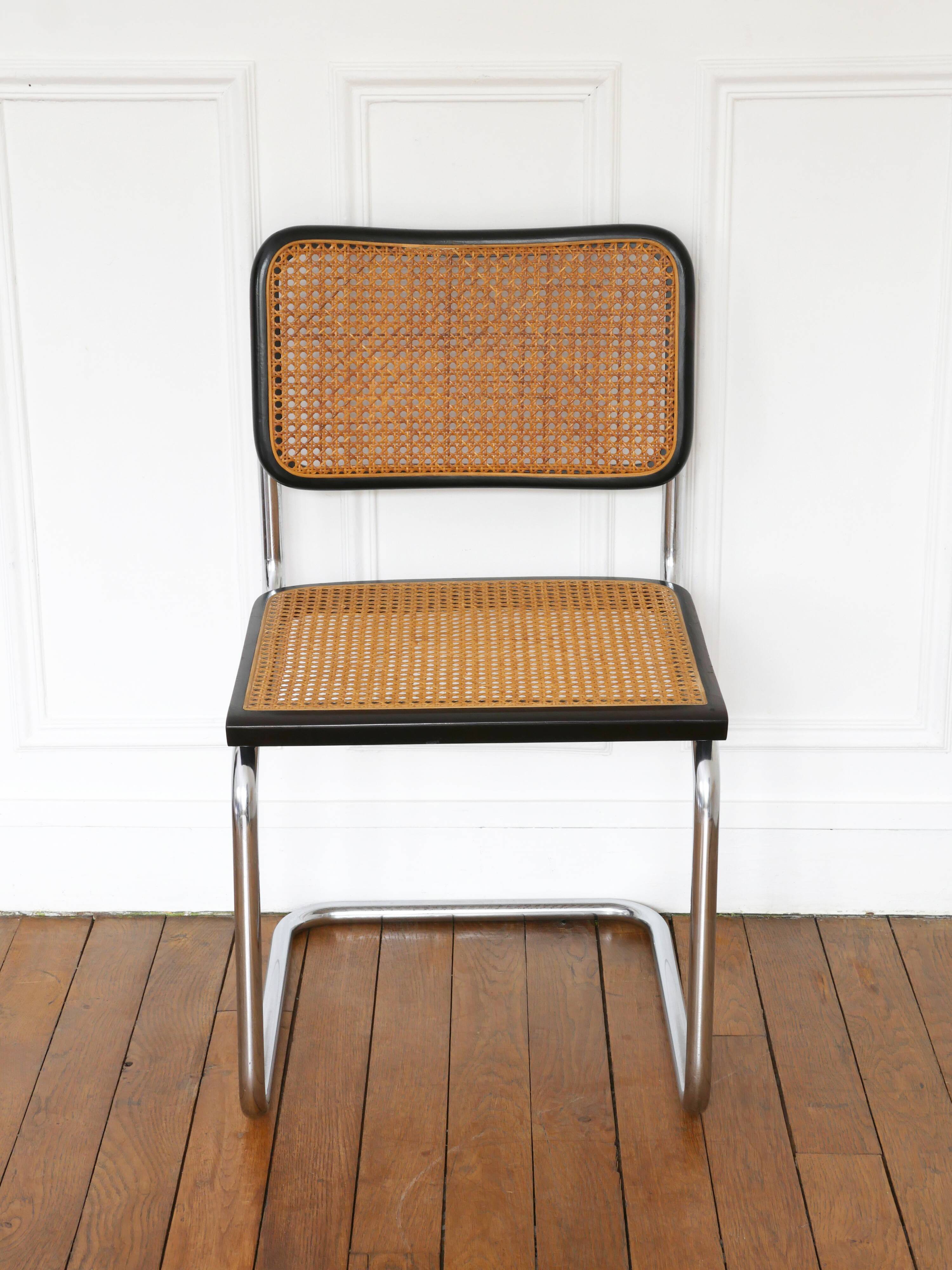 Cesca B32 Breuer Chair Made in Italy - Reupholstered seat cane