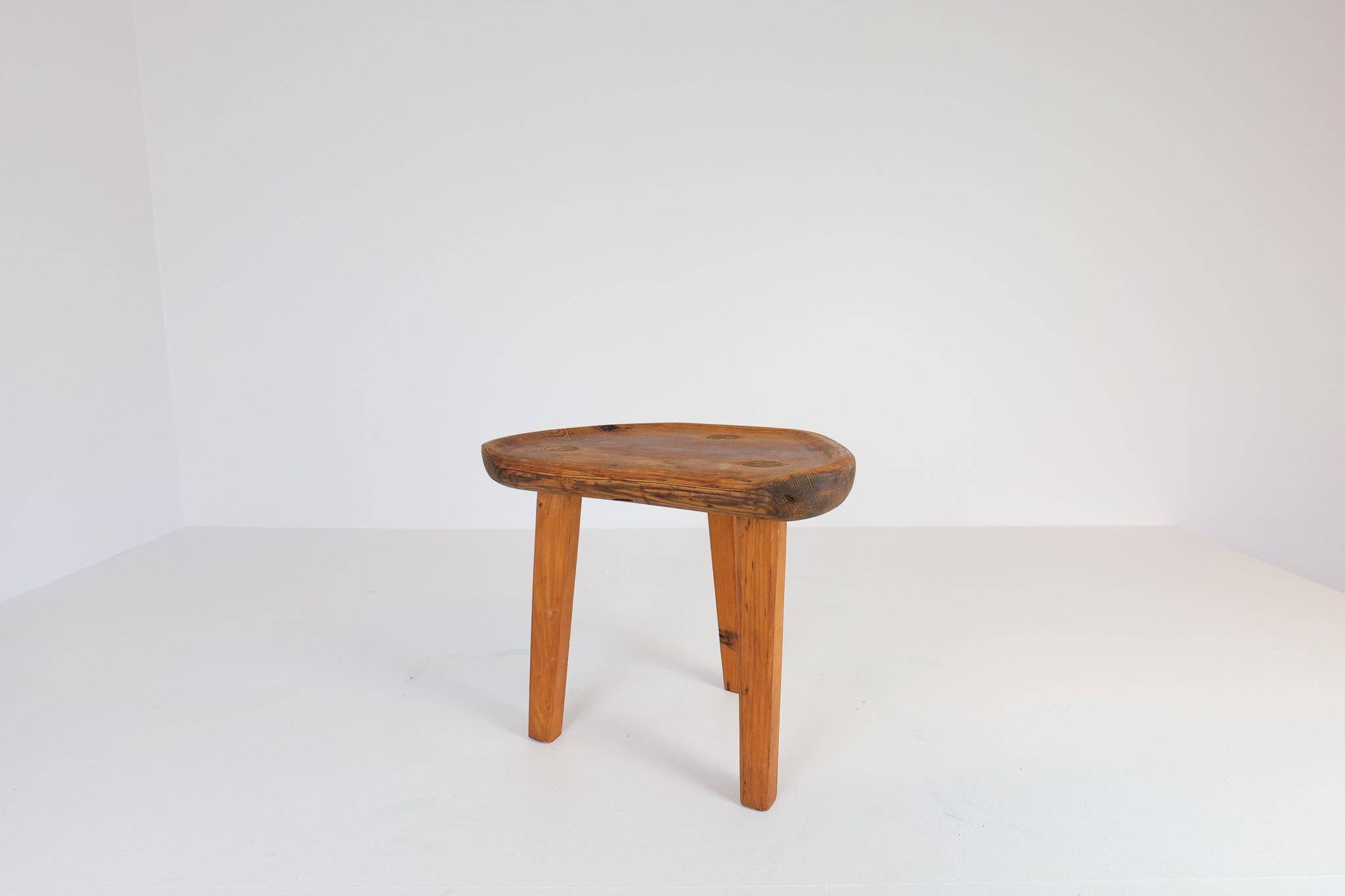 Swedish pine stool, 1960s