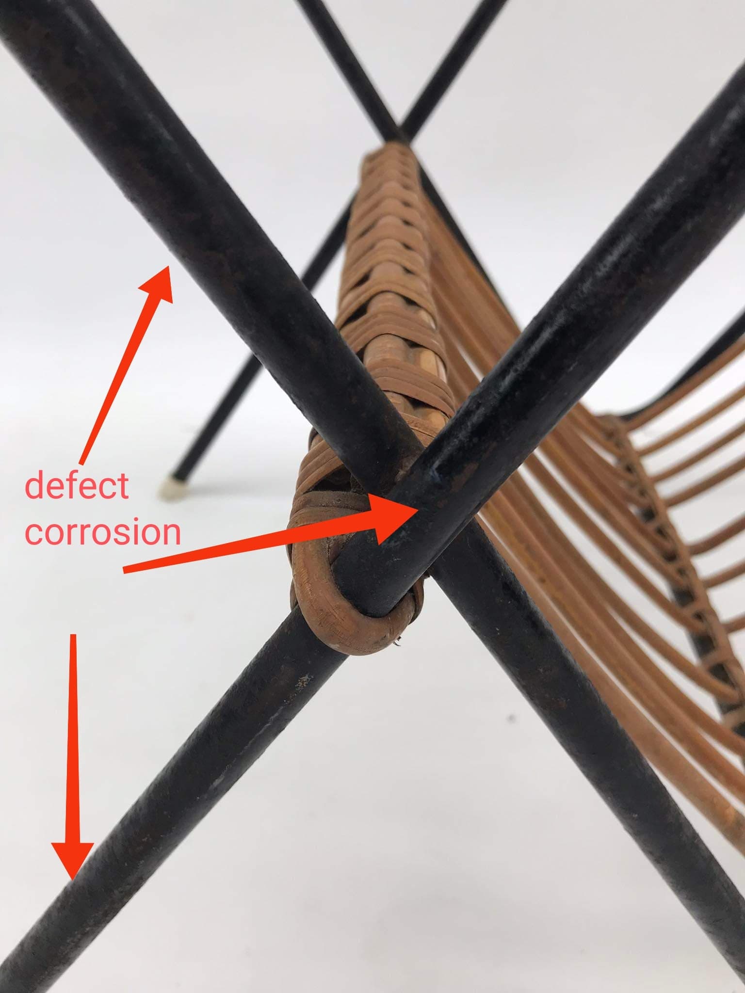 Coffee table with newspaper holder from the 60's