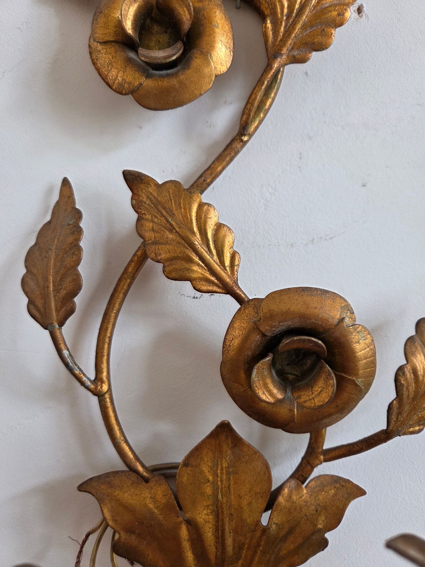 Paire d’appliques métal doré