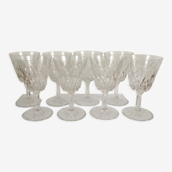 Cristal d'Arques stemmed glasses model "Valençay"