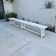 French wooden farmhouse bench / garden bench / 1960s