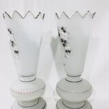 Paire de vases en opaline Napoléon III