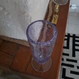 Vase en verre bullé