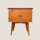 Two renovated vintage bedside tables