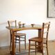 Bistro table and its two 1950s chairs
