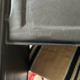 Matteo Grassi black leather armchair