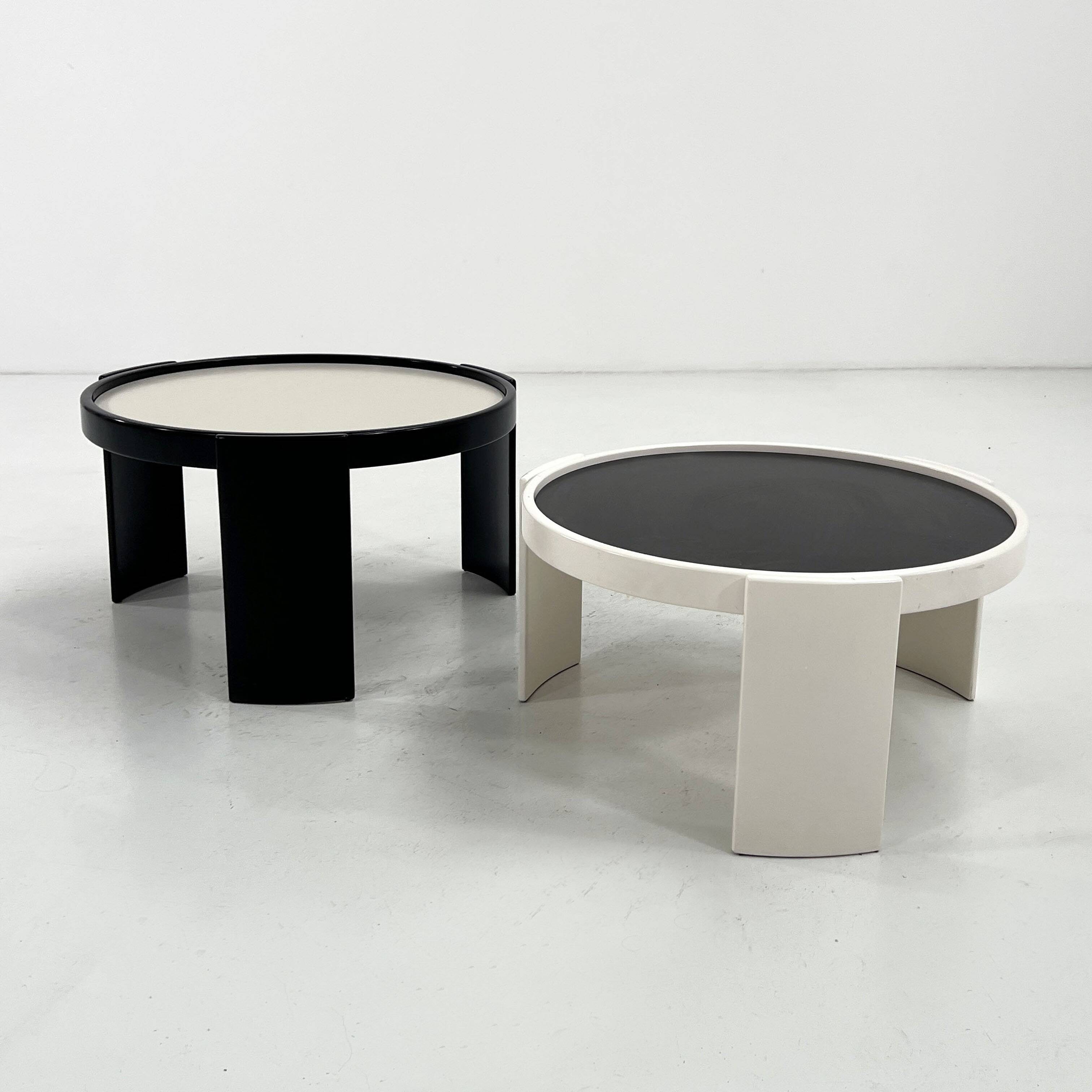 Set of 2 large reversible nesting tables by G. Frattini for Cassina, 70