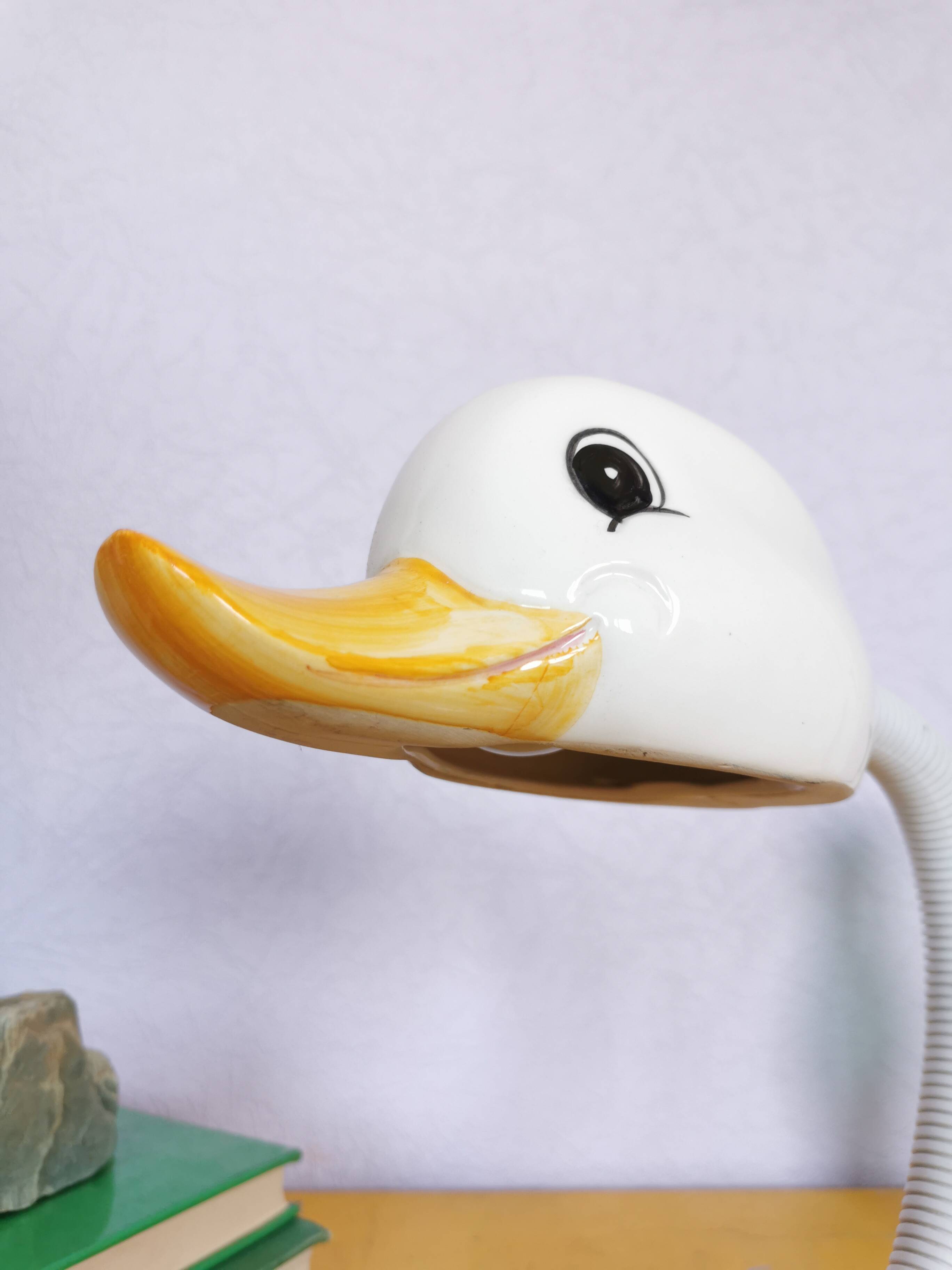 Flexible ceramic duck lamp, 1968