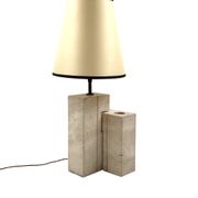 Mid-century modern travertine table lamp, Nucleo Sormani Italy 1960s