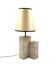 Mid-century modern travertine table lamp, Nucleo Sormani Italy 1960s