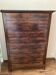 Chest of drawers, ten-drawer, mahogany