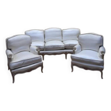 Salon canapé et paire de fauteuils de style Louis XV