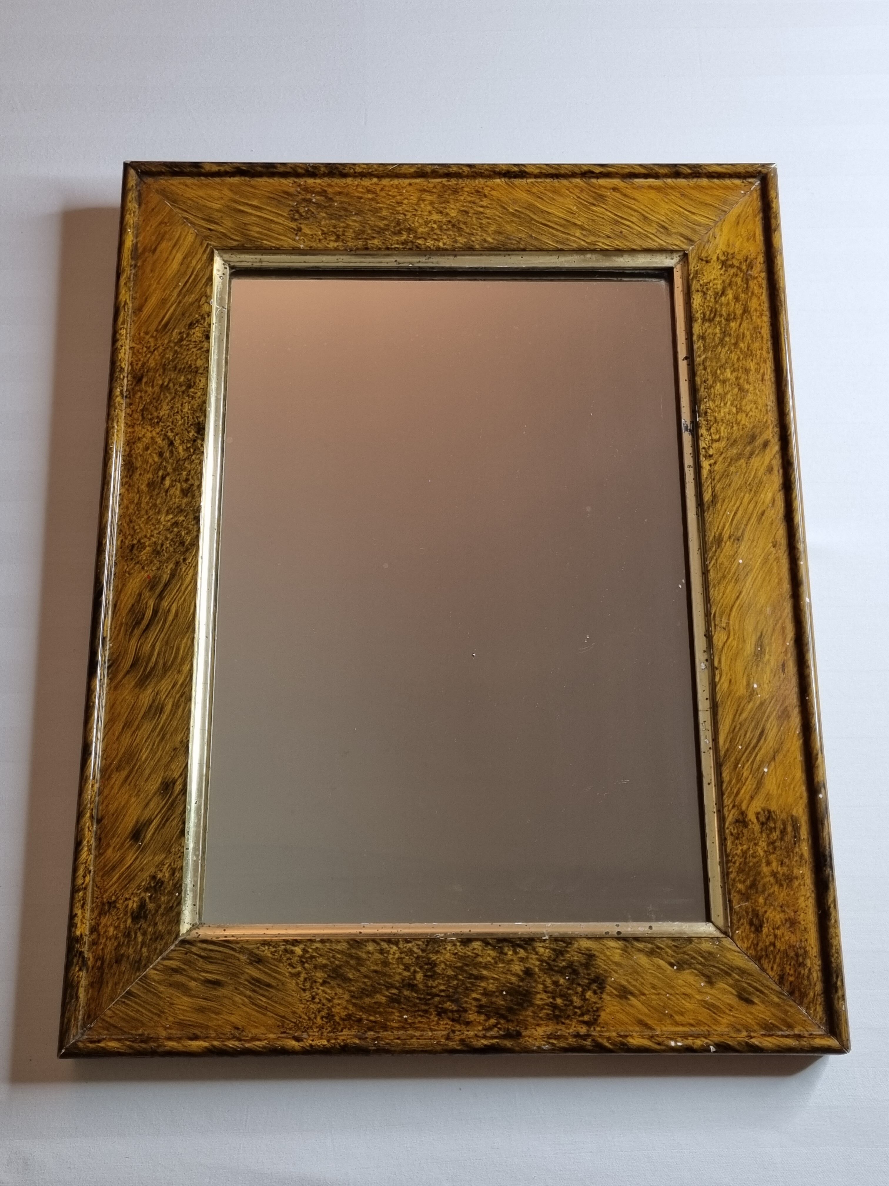 Old rectangular mirror, patinated, 1900, 55 cm