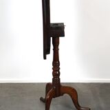 Nice antique English tilt-top table/side table with a square top