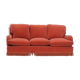 3-seater red fabric sofa