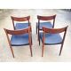 Suite de 8 chaises années 60 - Teck et cuir noir - Designer Nils Jonsson par Troeds Bjärnum (Suède)
