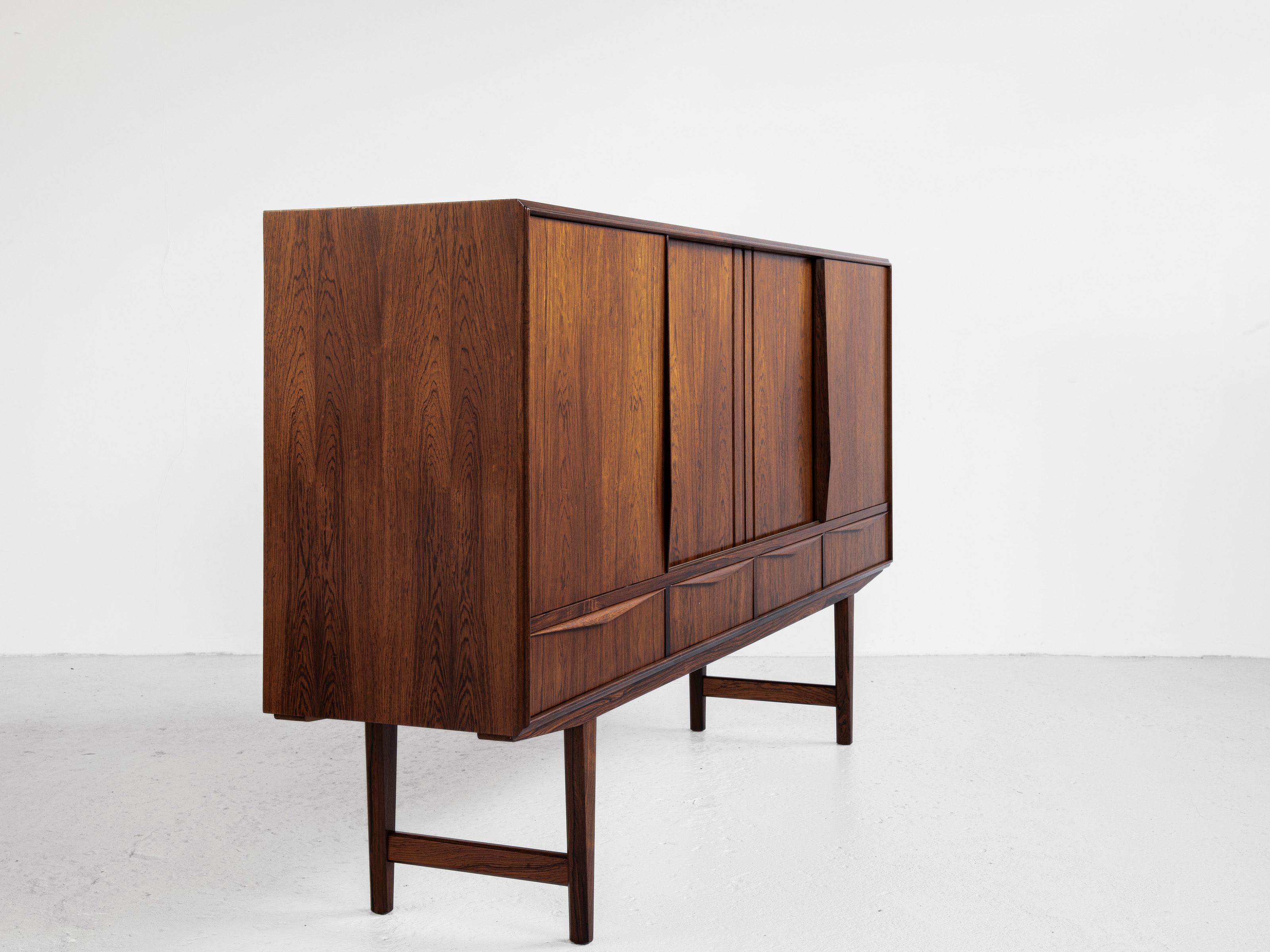 Danish highboard in rosewood by E.W. Bach for Sejling Skabe 1960s