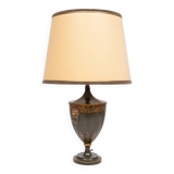 Beautiful metal green-painted tôle table lamp 1960s france