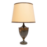 Lampe de table tôle en métal peint en vert années 1960 france