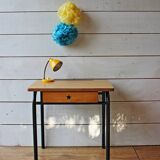 Bureau d'école avec chaise années 70