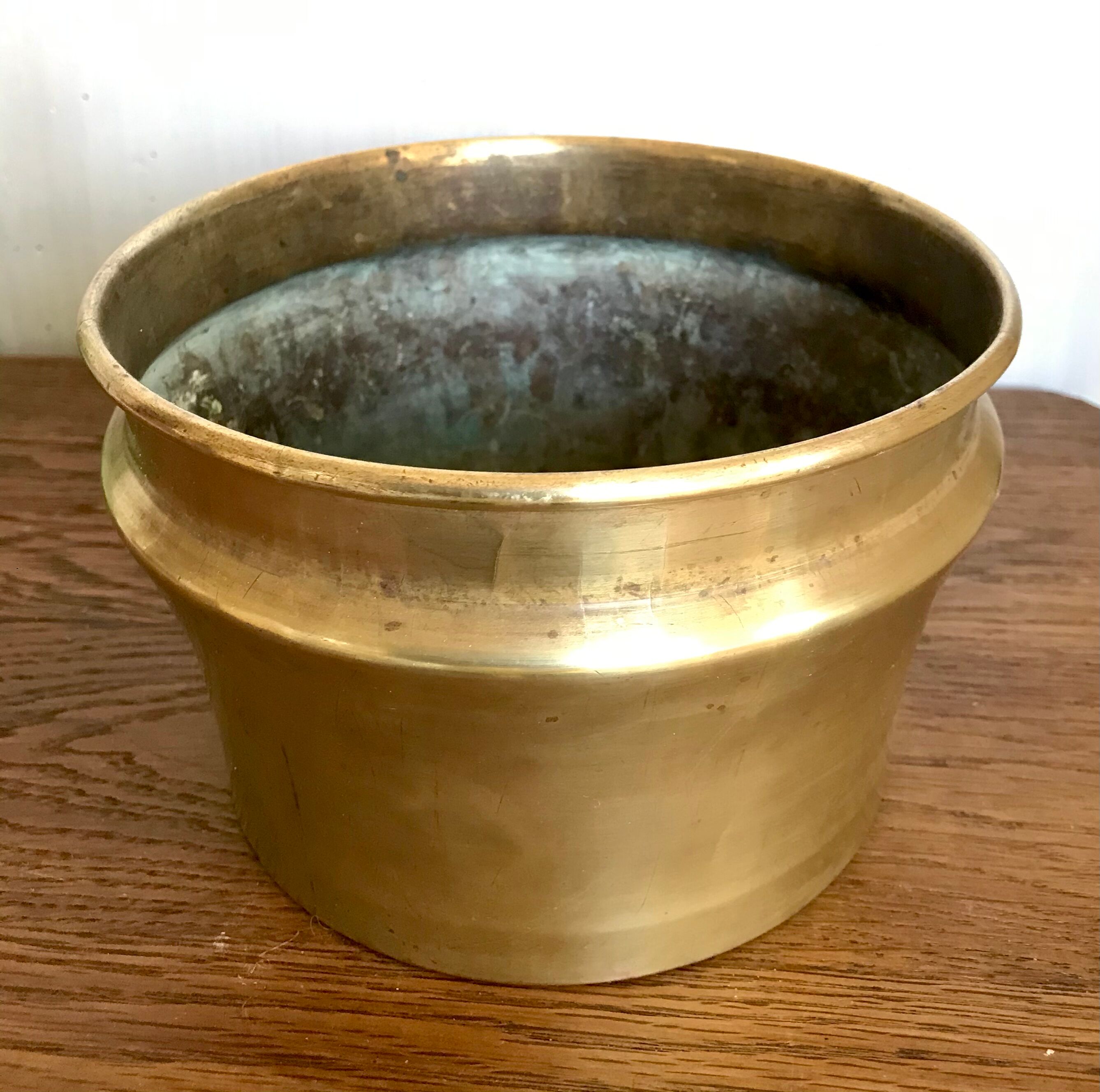 Cache-pot en laiton vintage