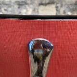 Pair of red Formica chairs Roc 1960