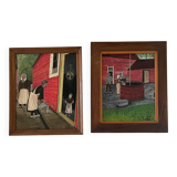 Paire de tableaux