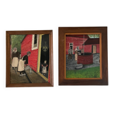 Paire de tableaux
