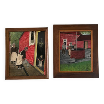 Paire de tableaux
