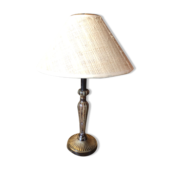 Lampe de chevet en métal patine bronze