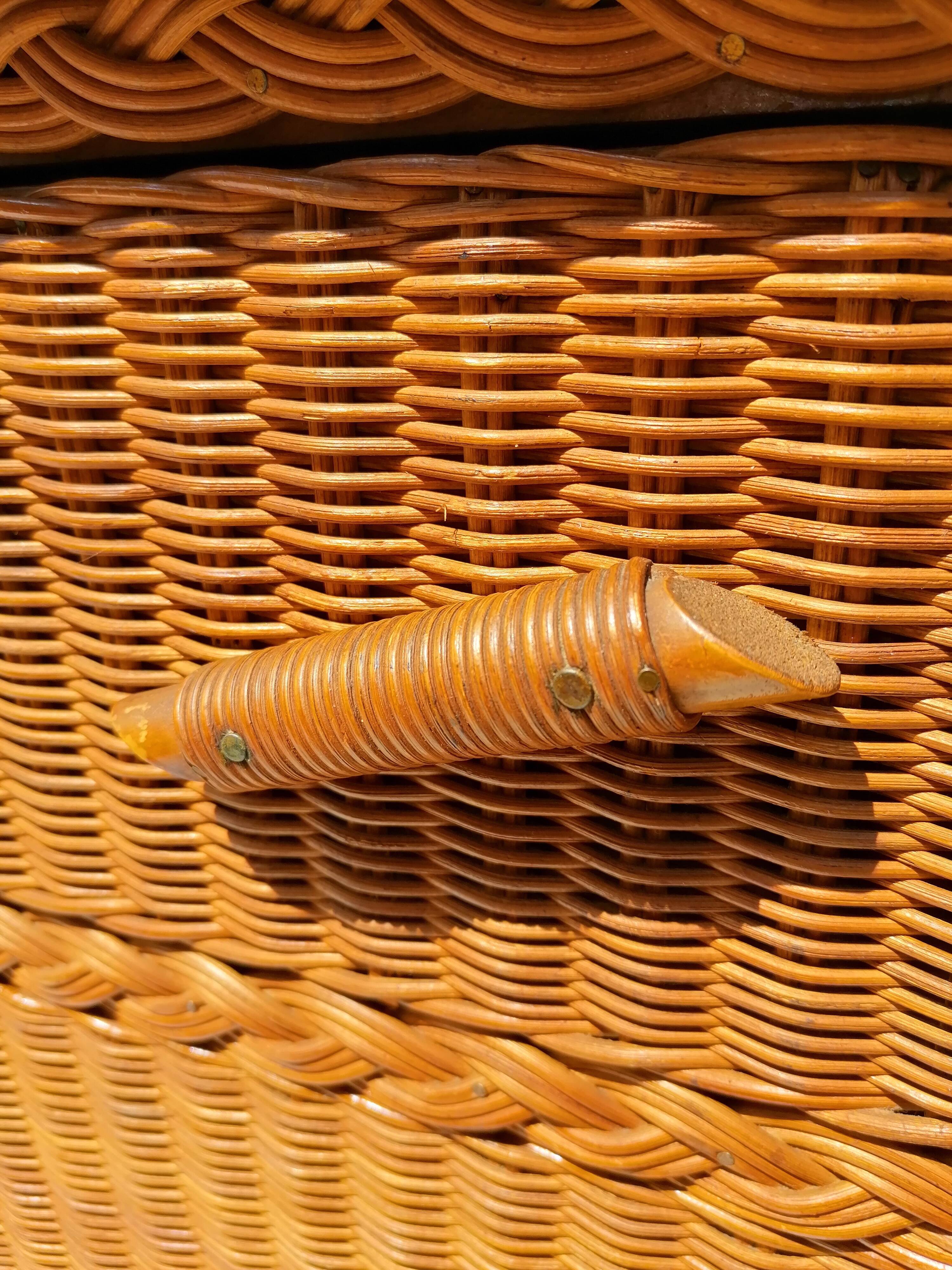 Vintage wicker dresser