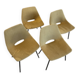 Set of 4 Pierre Guariche chairs