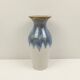Vase écru et bleu turquoise 26 cm