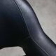 Chaise pivotante vintage en simili cuir noir italien et chrome