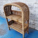 Vintage rattan shelf