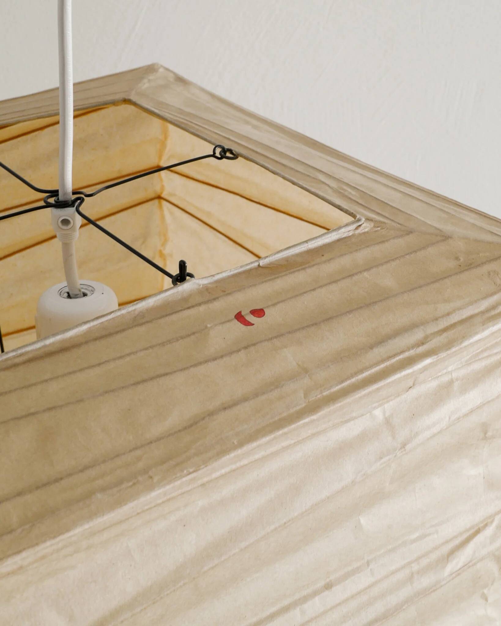 Vintage Mid Century "35X" Paper Ceiling Pendant Lamp by Isamu Noguchi 1970s