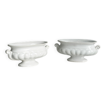 Vintage white porcelain cache-pot