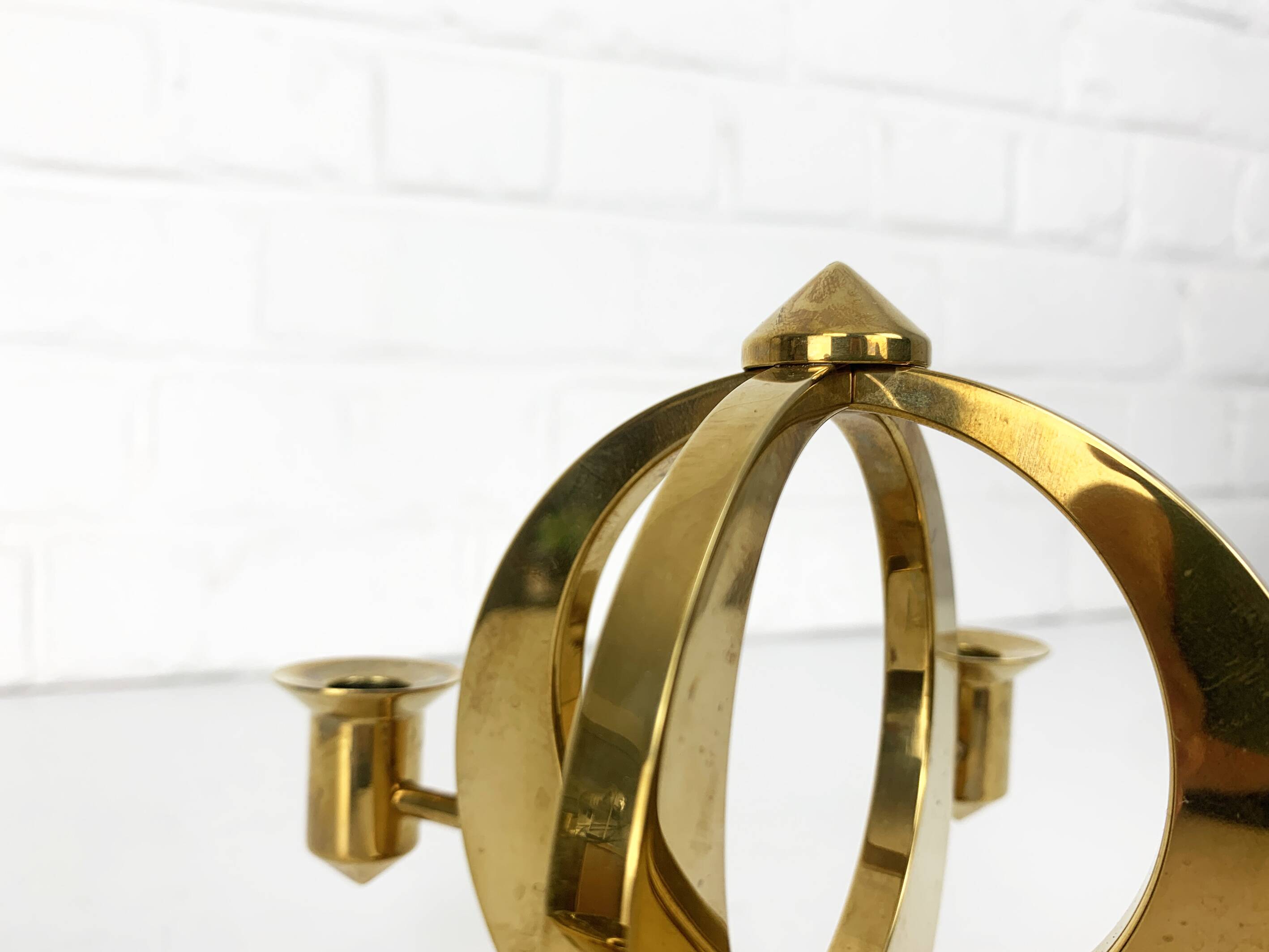 Mid-Century Scandinavian Brass Candlestick by Arthur Pe, Kolbäck, Sweden 1950-60