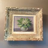 Charming old painting: Bouquet of lily of the valley