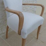 Fauteuil bridge chic année 50 totalement restauré et relooké