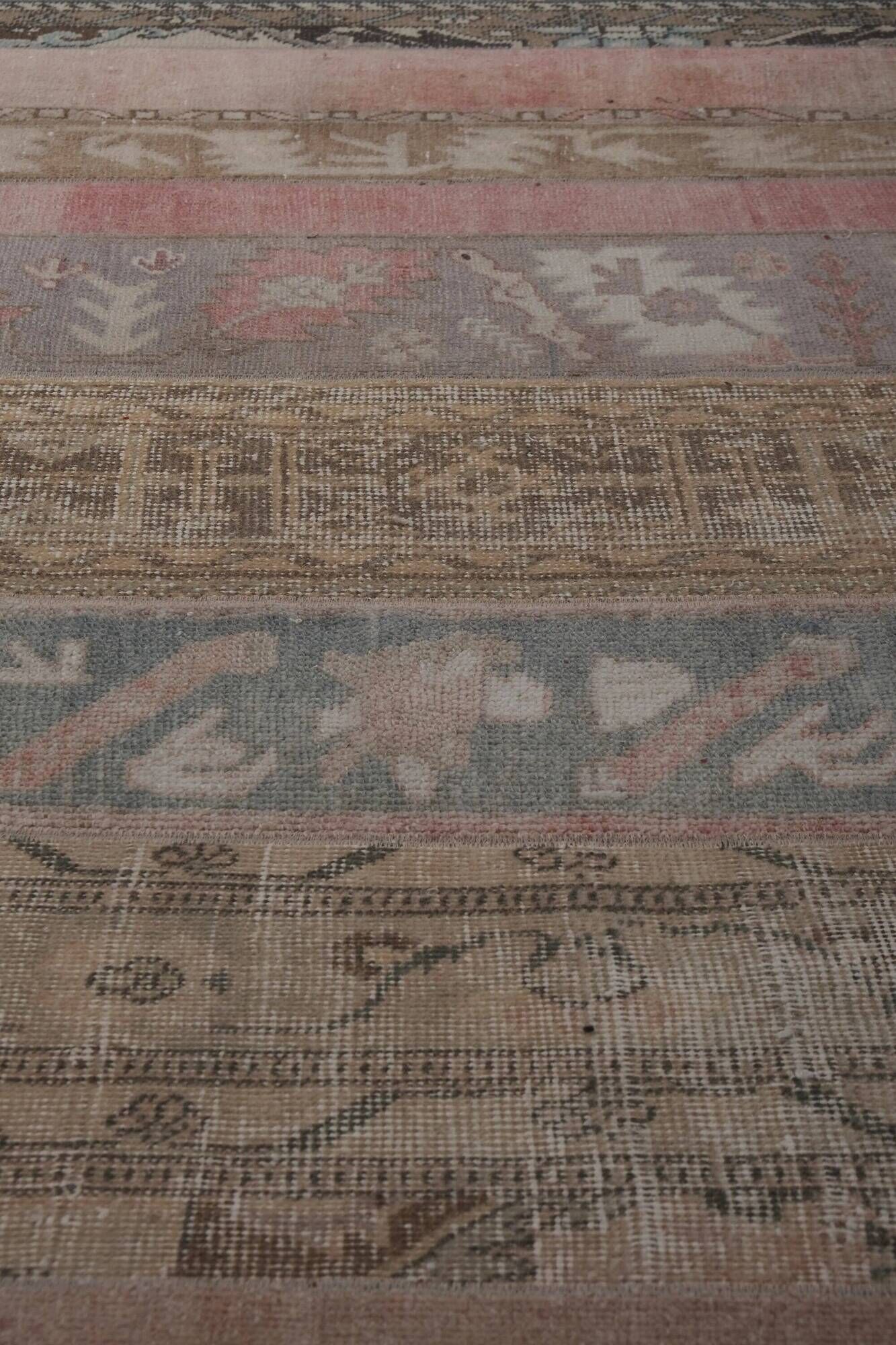 Vintage Turkish hallway rug 73x992 cm
