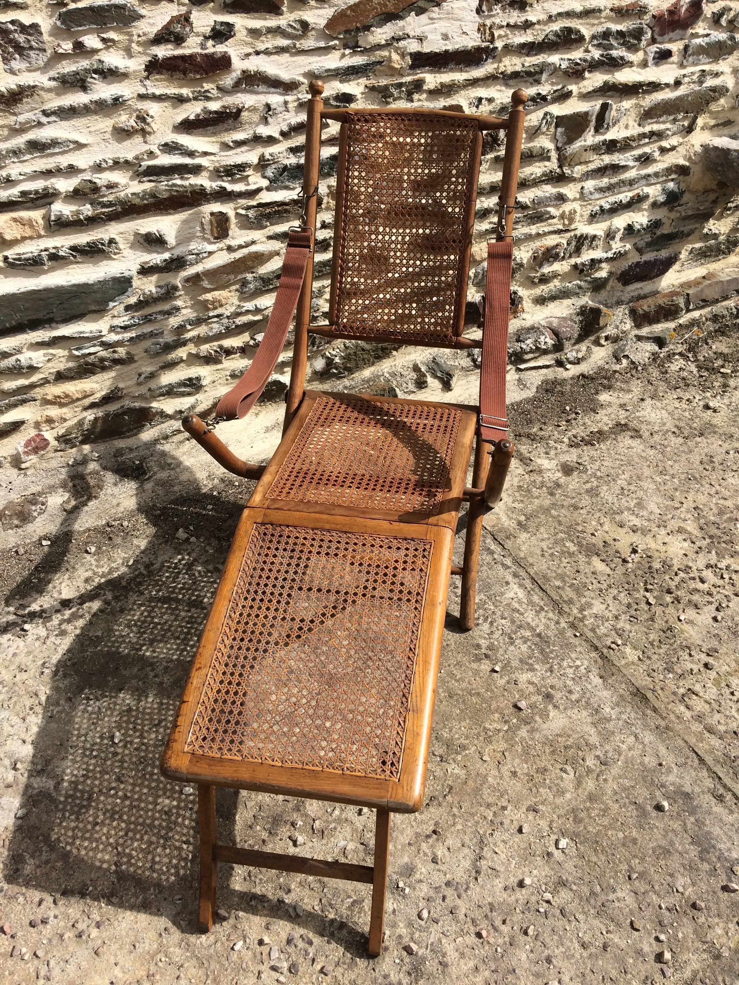 Wooden deckchair